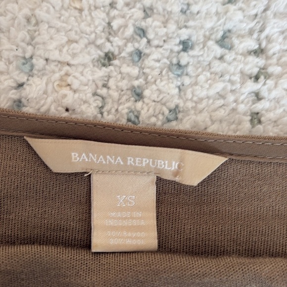 Banana Republic Ruched Knit Midi Dress – Size XS | Brown Neutral | Cowl Neck | - Picture 4 of 6